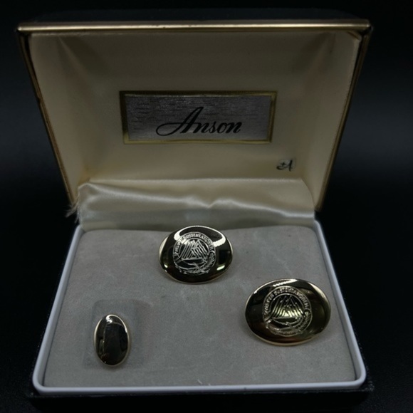 Anson - Vintage Gold Tone Cuff Links - Vis per Sustentationem - Picture 1 of 2